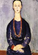 Amedeo Modigliani Woman with Red Necklace oil painting artist